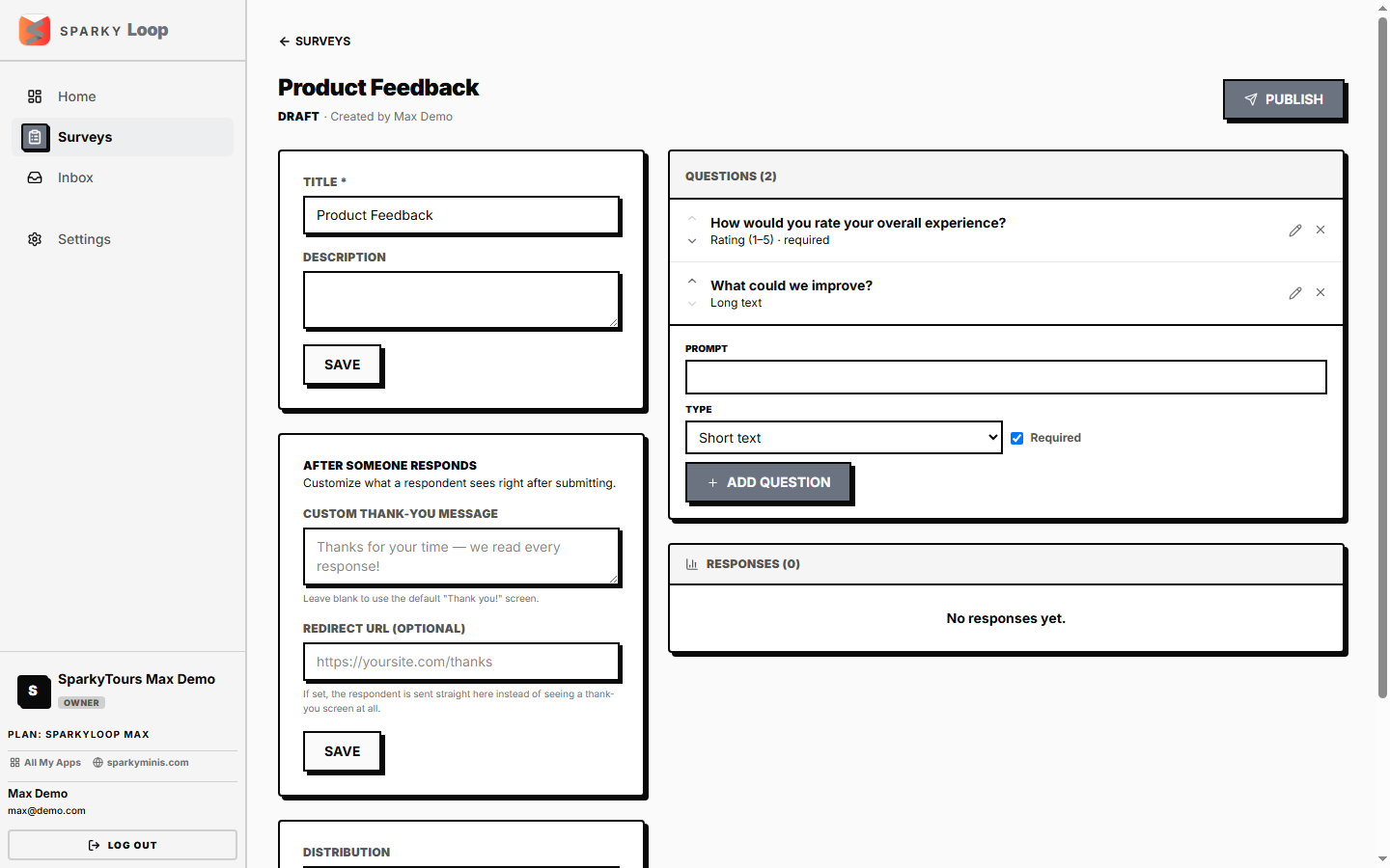 Build the survey